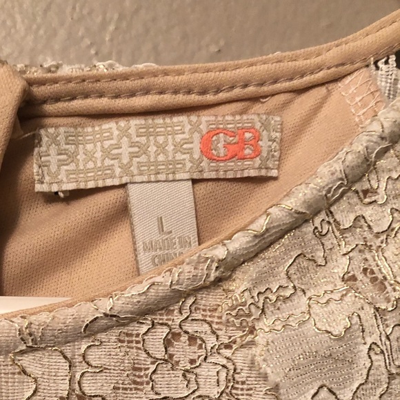 Gianni Bini white and gold lace romper - Picture 4 of 4